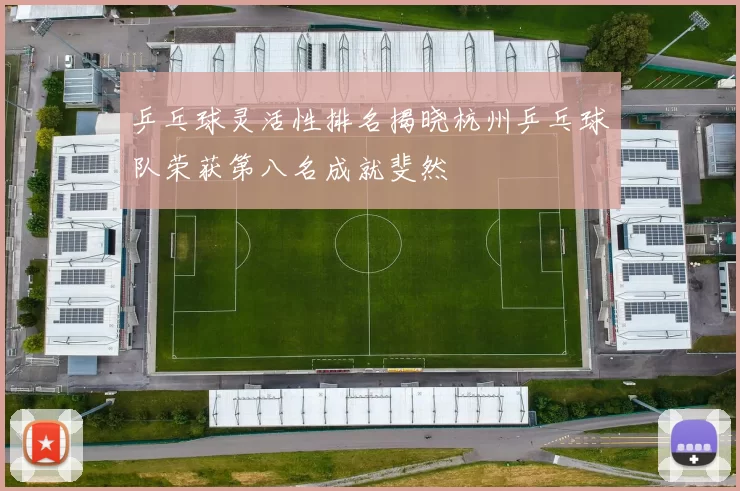 乒乓球灵活性排名揭晓杭州乒乓球队荣获第八名成就斐然